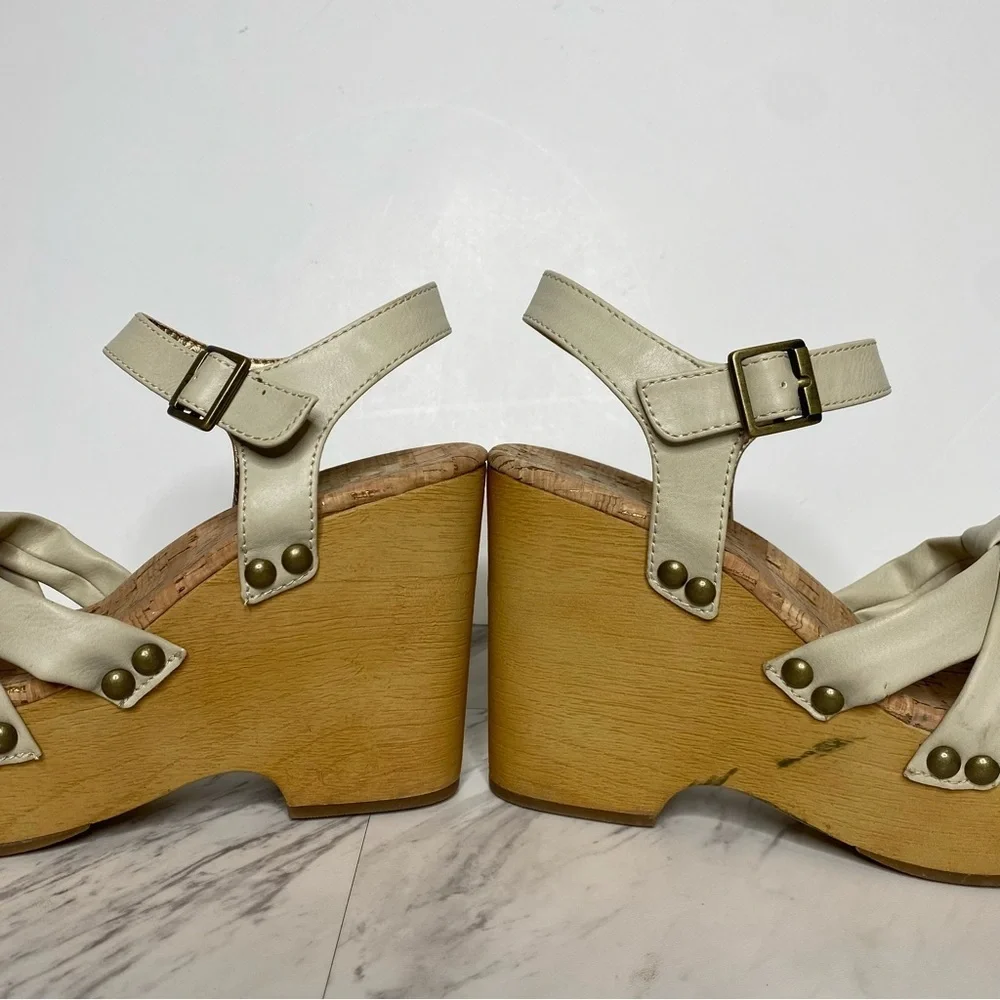 Kork Ease Dawson Platform Wedge Faux Leather Sandal 7M